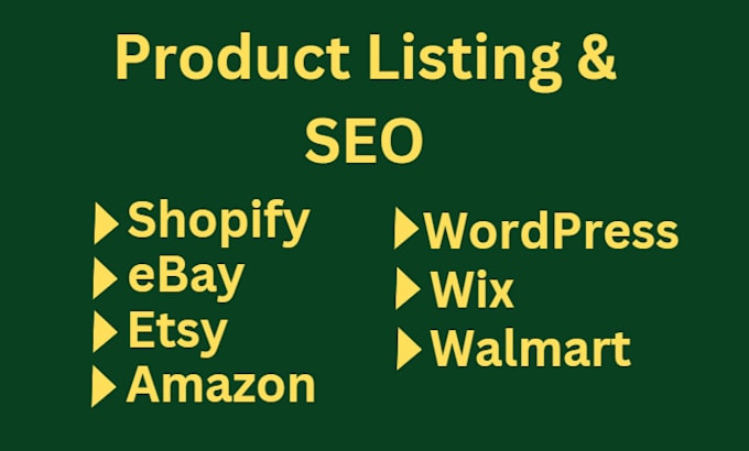 do shopify description, ebay, etsy, wordpress listing with SEO