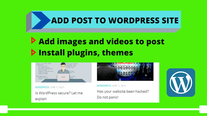 add blog post to your wordpress website