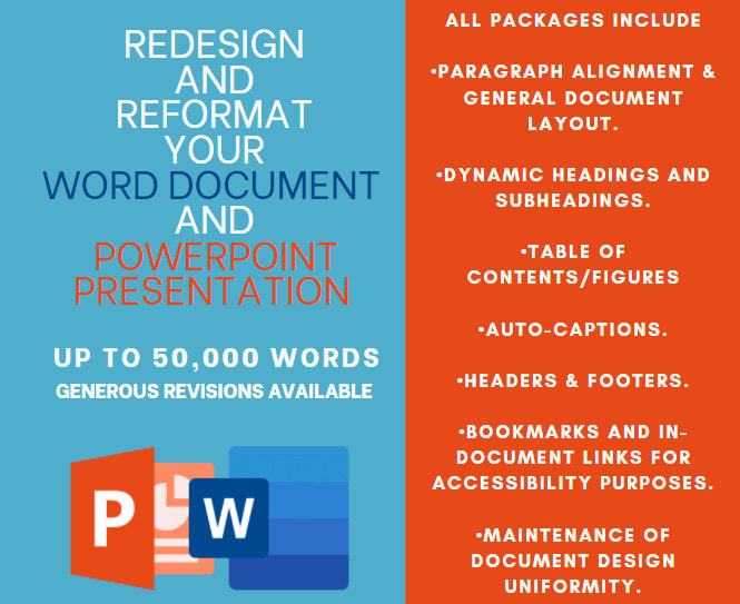 proofread, edit and redesign your document