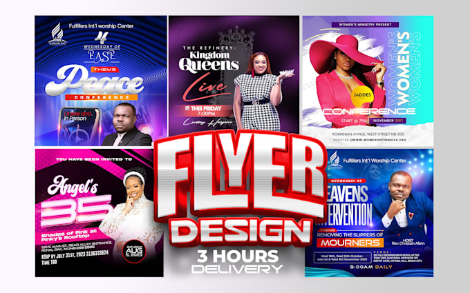 design a stunning and captivating church flyer, business, book release flyer