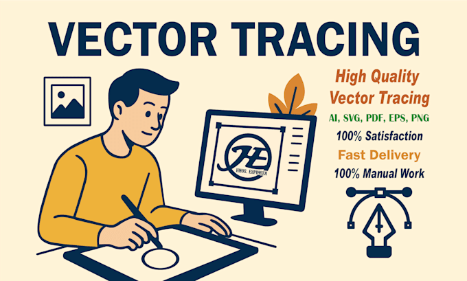 professionally vector trace or redraw your logo or image