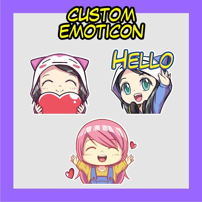 Design cute custom emoticon by Vinzart_org | Fiverr