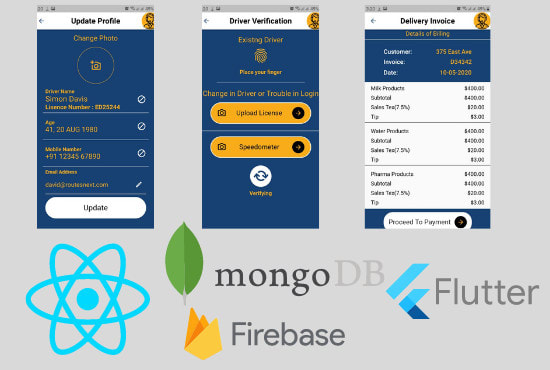 Android and ios app with flutter or react native by Softsolution473 ...