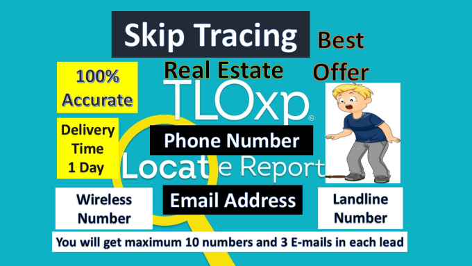Do Skip Tracing For Real Estate Business Using Tloxp By Mohasin01 | Fiverr