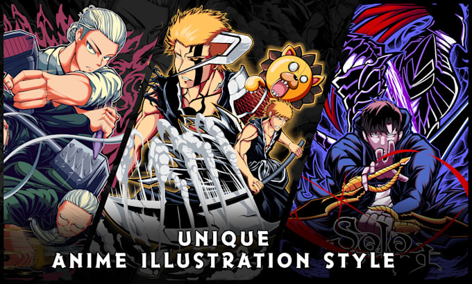 draw a custom vector anime style for your clothing brand