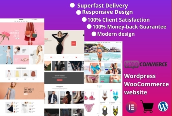 create or design wordpress ecommerce responsive website