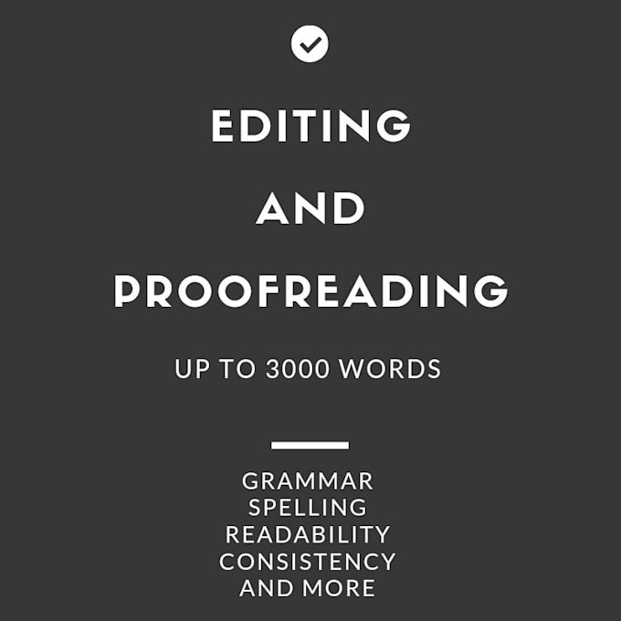 edit and proofread your writing