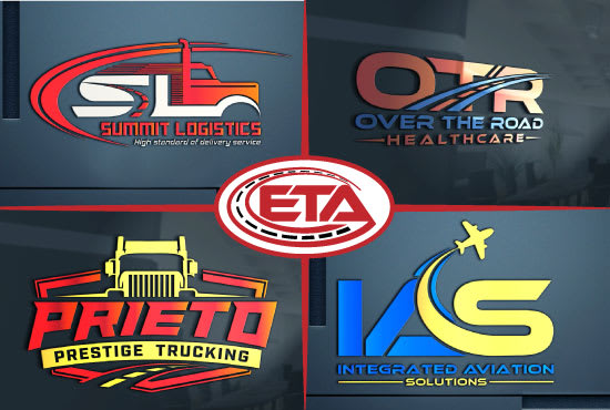 do transport aviation logistic and trucking logo