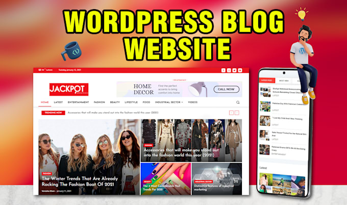 build creative wordpress blog website or news website