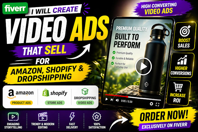 create video for amazon product and shopify store