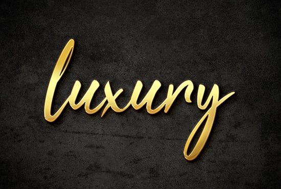 turn your text and logo into a realistic luxury gold effect