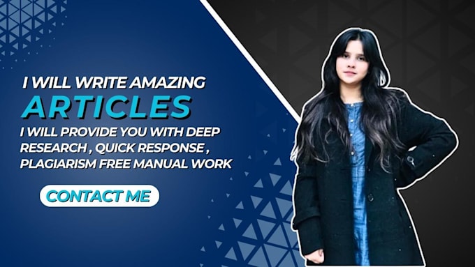 write an amazing article for you