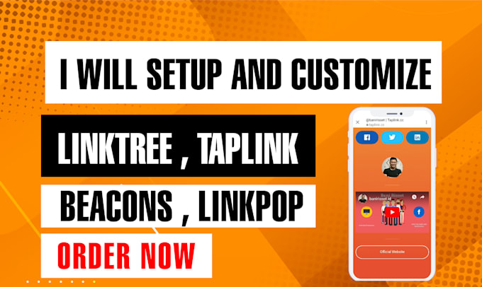 setup and customize linktree, taplink and beacons