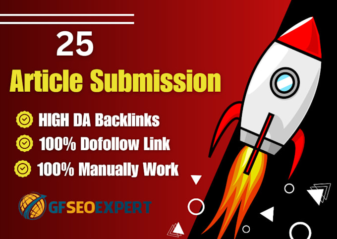 do 25 article submission backlink high da links