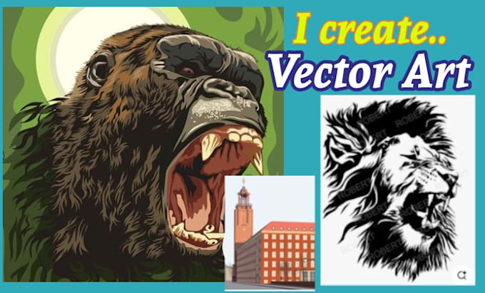 create vector illustration based on photo