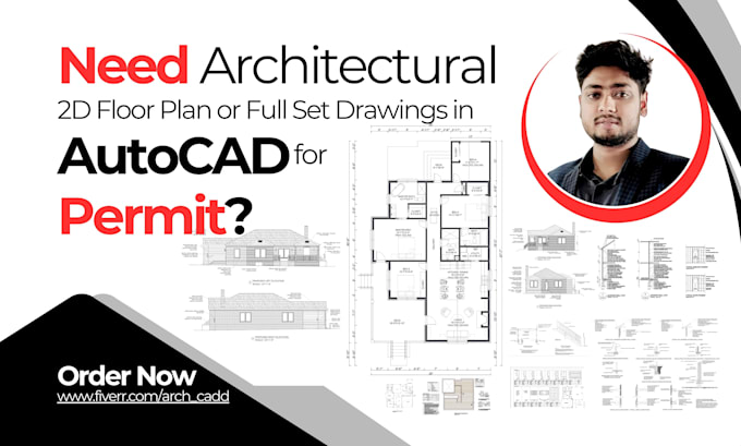 be your architect for 2d floor plan, architectural drawing in autocad