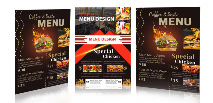 Menu de restaurant design, menu alimentaire, menu, menu prix, tableau de  menu