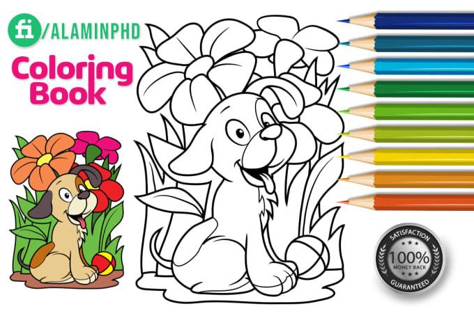 Crea pagine uniche di libri da colorare con animali per bambini e adulti