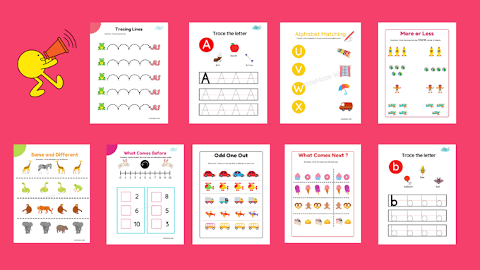 Design custom printables for kids by Littlemazeweb | Fiverr