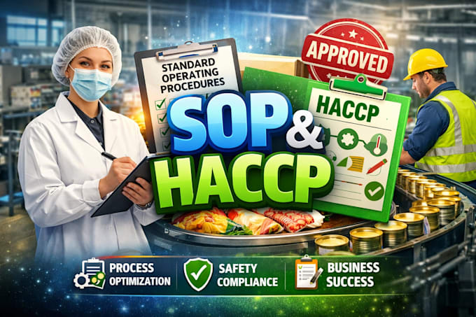 develop sops, haccp, vaccp and taccp plans for your business