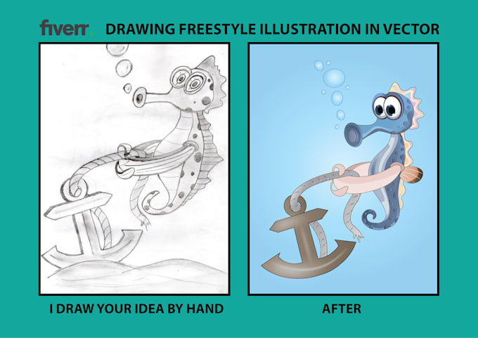do professional pencil art redrawing in vector format
