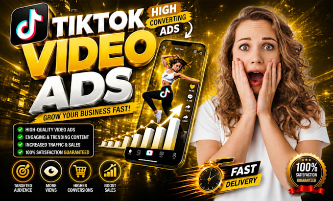 create viral tik tok video ads, facebook ads, dropshipping tiktok ads