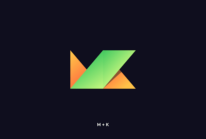 create an unique minimal colorful gradient logo