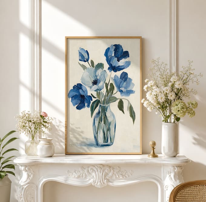 do a poster design and printable wall art for your online business etsy