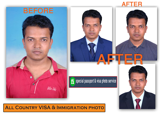 create passport and visa photo from any images