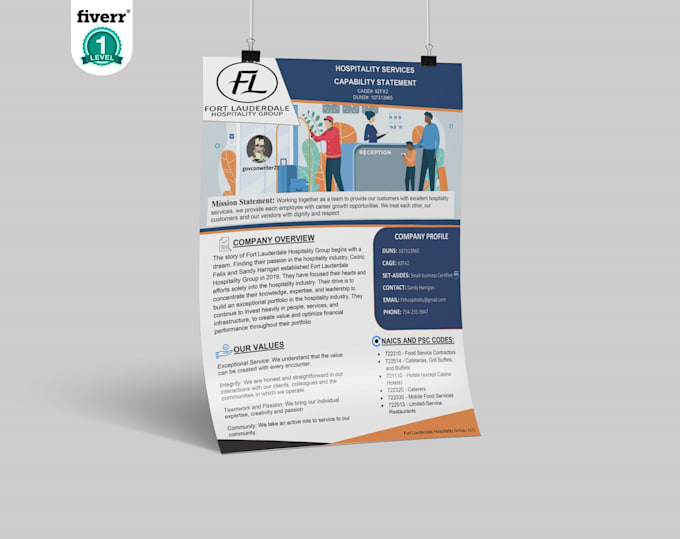 design an amazing government contractor capability statement
