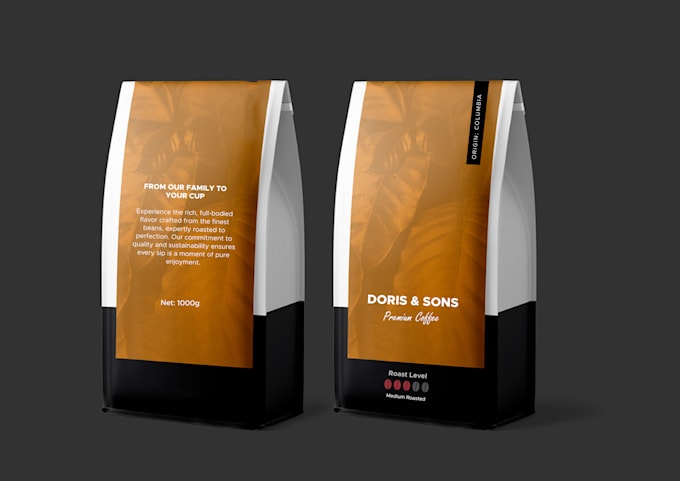 do coffee label, coffee packaging, product label design