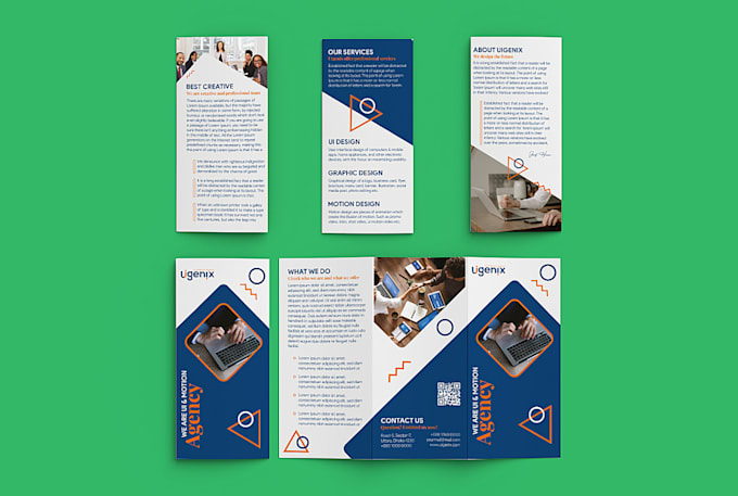 design custom bifold trifold brochure design