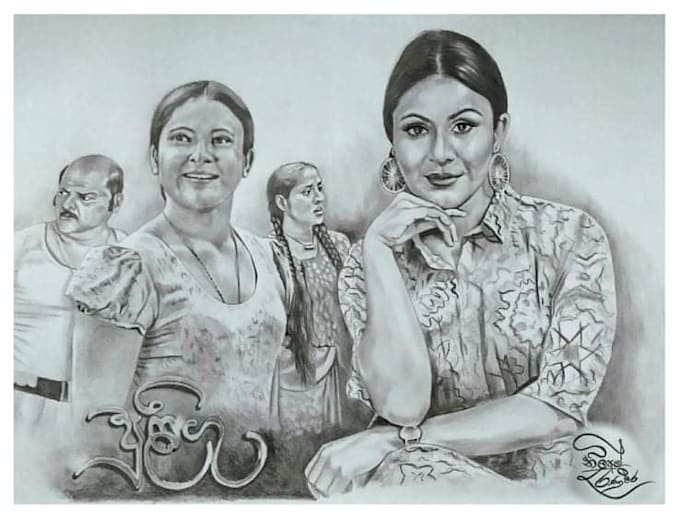 draw handmade pencil sketch for your face