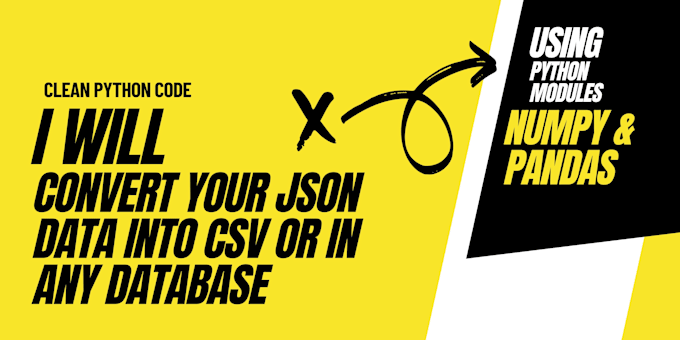 Convert your json or csv into database or vice versa by ...