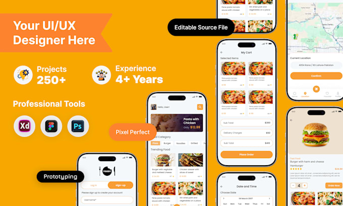 design modern mobile app UI UX for android and ios in figma