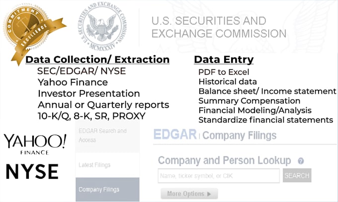 extract,collect data, scrap data from sec,edgar in excel