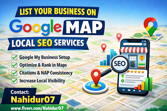 list your local business on google map with local SEO