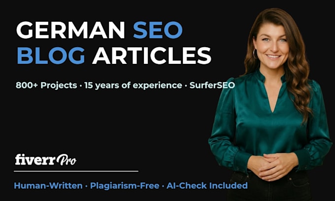 write SEO blog articles in german