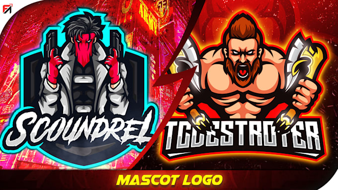 create logo for twitch, youtube, gaming, esports