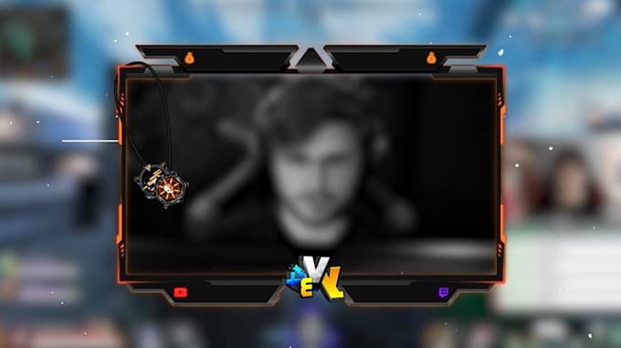 design animated facecam or webcam overlay for twitch or kick stream