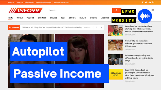 develop money making autopilot website for passive income