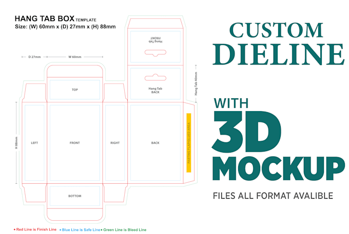 make any custom boxes dielines, templates for your products
