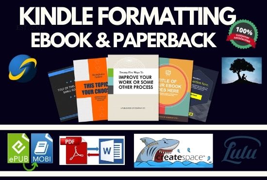 ebook formatting paperback formatting for amazon kindle
