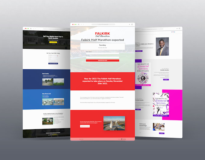 create landing page for mailchimp, mailerlite etc