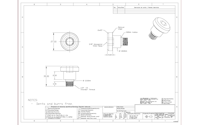 draw components, tools or individual pieces and workshop lay outs