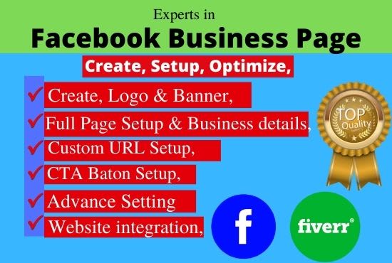 create and setup facebook business page or fan page