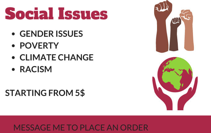 write blog posts and essays on social issues for you