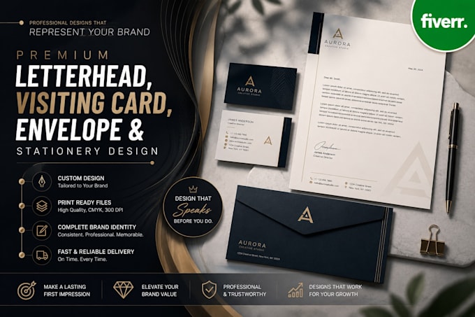 design custom professional letterhead in 2 hours