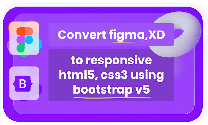 Convert figma xd to responsive html5, css3 using bootstrap 5 by ...