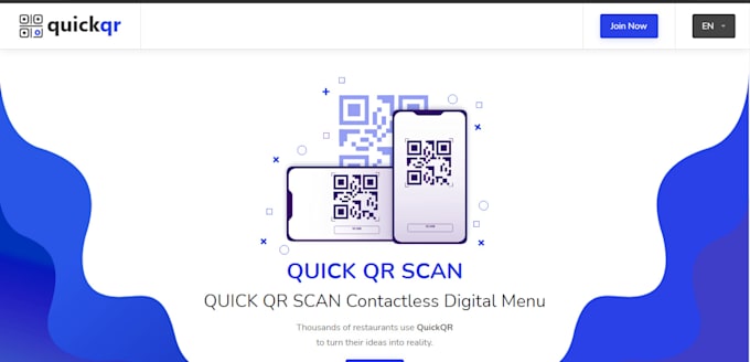 create restaurant qr menu website saas website